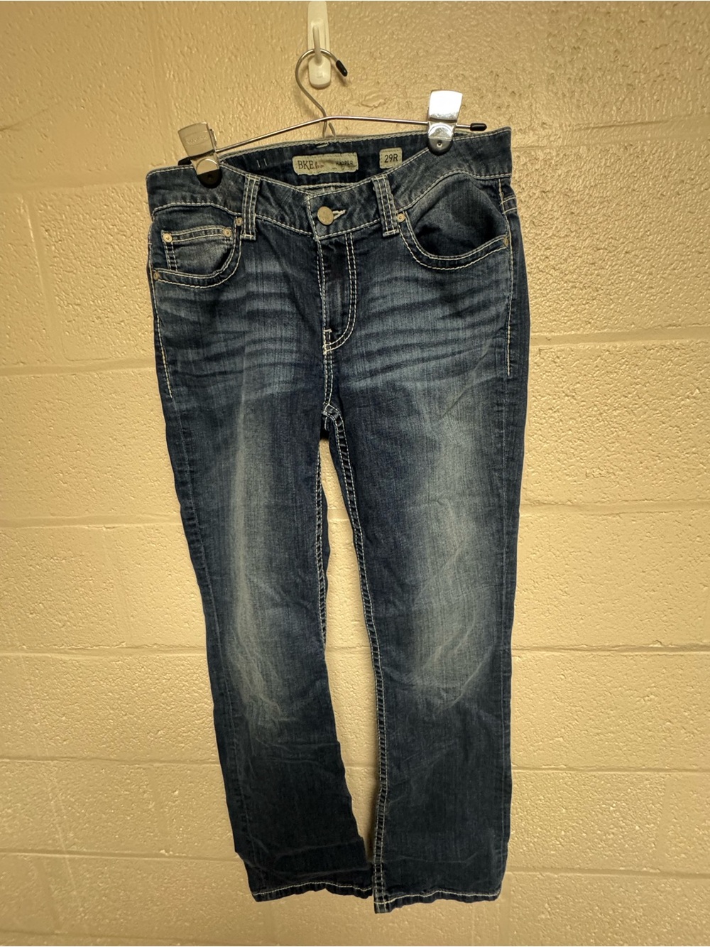 BLE denim - Harper Women's Straight-Leg Jeans in Dark Blue Fade